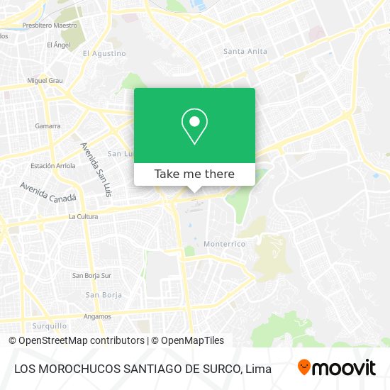 LOS MOROCHUCOS SANTIAGO DE SURCO map