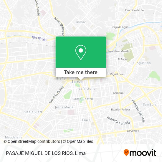 Mapa de PASAJE MIGUEL DE LOS RIOS