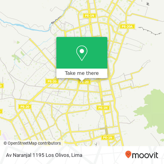 Av Naranjal 1195 Los Olivos map