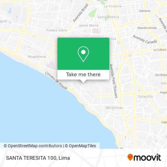 Mapa de SANTA TERESITA 100
