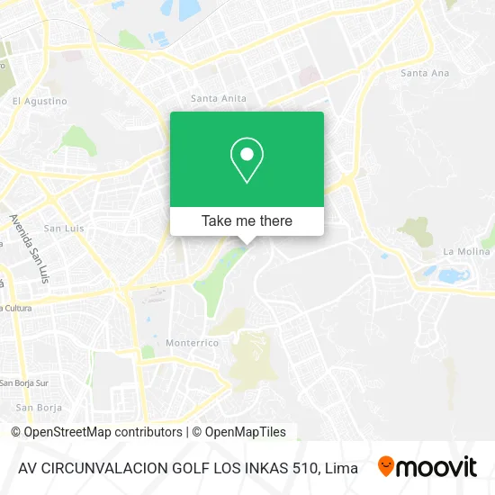 Mapa de AV  CIRCUNVALACION GOLF LOS INKAS 510