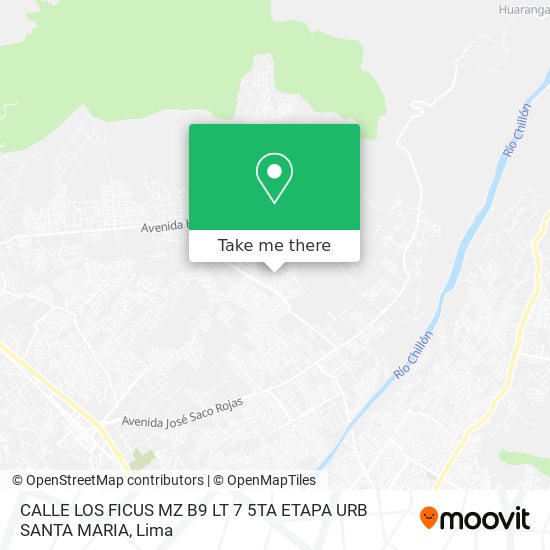 Mapa de CALLE LOS FICUS MZ B9 LT 7 5TA ETAPA URB  SANTA MARIA