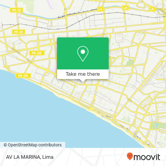 AV LA MARINA map