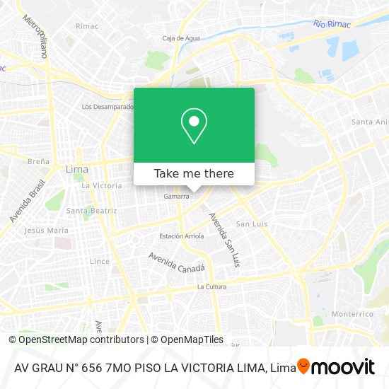 AV  GRAU N° 656   7MO PISO  LA VICTORIA   LIMA map