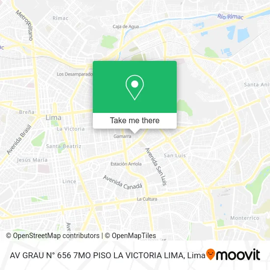 AV  GRAU N° 656   7MO PISO  LA VICTORIA   LIMA map
