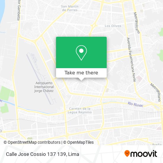 Mapa de Calle Jose Cossio 137  139