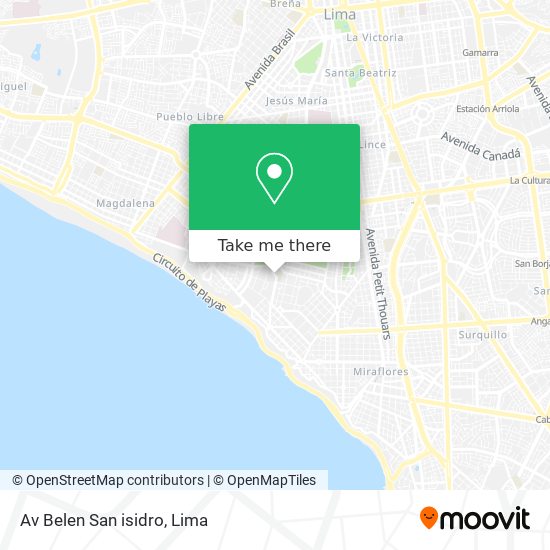 Mapa de Av  Belen  San isidro