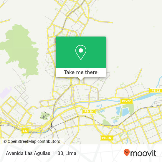 Avenida Las Aguilas 1133 map