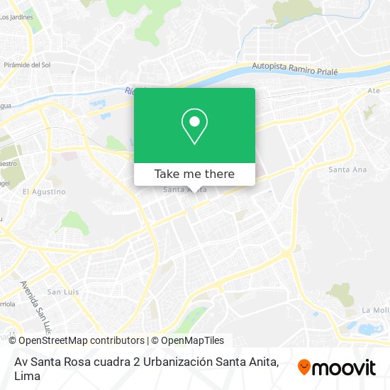 Mapa de Av  Santa Rosa cuadra 2   Urbanización Santa Anita