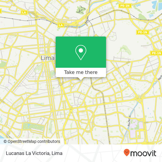 Lucanas La Victoria map