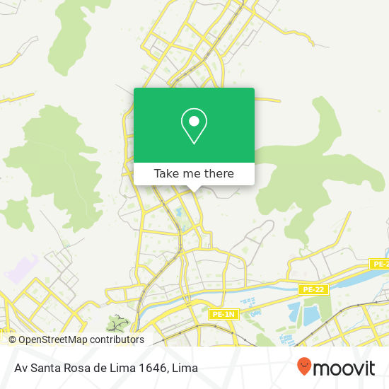 Av Santa Rosa de Lima 1646 map