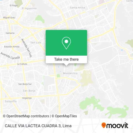 Mapa de CALLE VIA LACTEA CUADRA 3