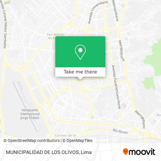 MUNICIPALIDAD DE LOS OLIVOS map