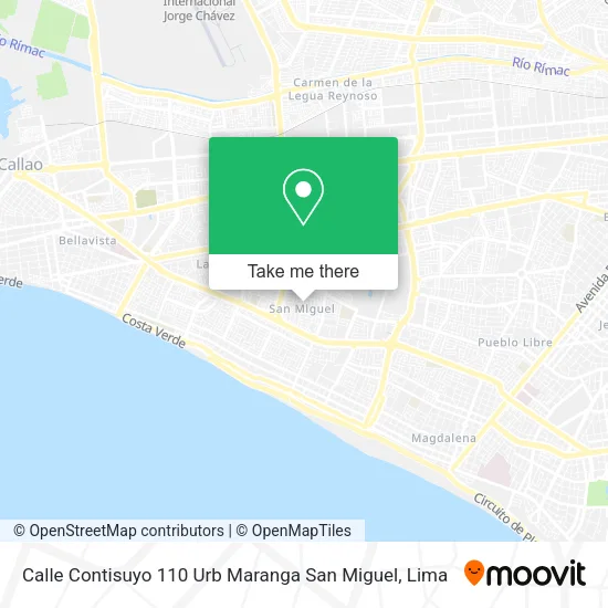Calle Contisuyo 110 Urb  Maranga San Miguel map