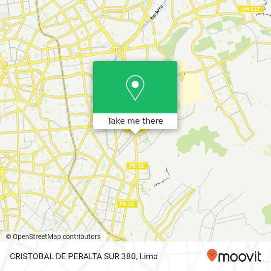 CRISTOBAL  DE PERALTA SUR 380 map