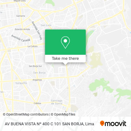AV  BUENA VISTA  Nº 400  C 101  SAN BORJA map
