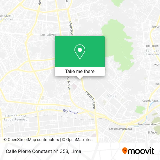 Mapa de Calle Pierre Constant N° 358