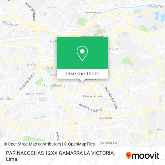 PARINACOCHAS 12XX    GAMARRA   LA VICTORIA map