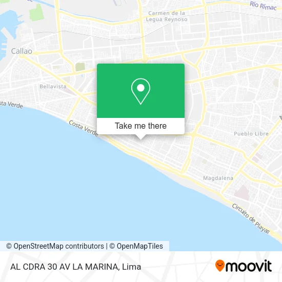 Mapa de AL CDRA 30 AV LA MARINA