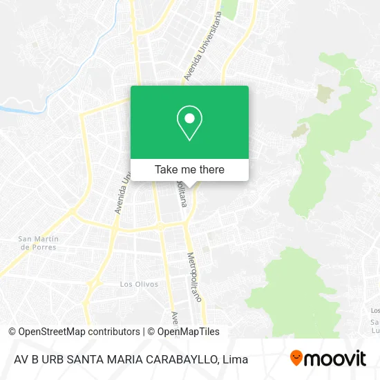 Mapa de AV B  URB  SANTA MARIA    CARABAYLLO