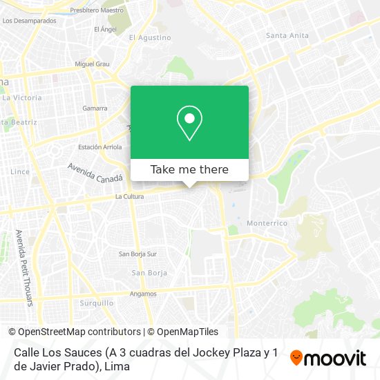 Calle Los Sauces (A 3 cuadras  del Jockey Plaza y 1 de Javier Prado) map