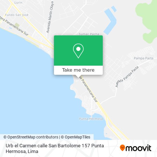 Urb el Carmen  calle San Bartolome 157  Punta Hermosa map