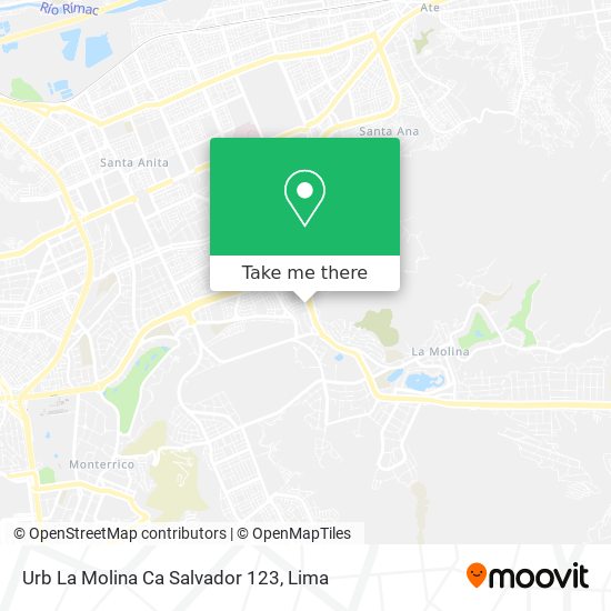 Urb La Molina Ca  Salvador 123 map
