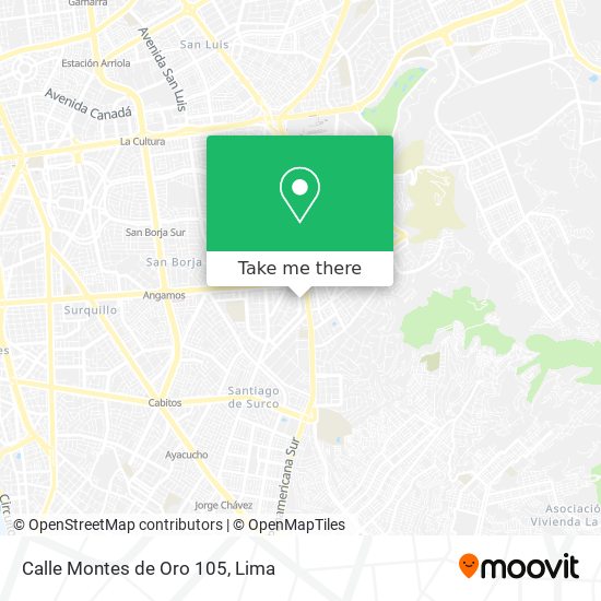 Mapa de Calle Montes de Oro 105