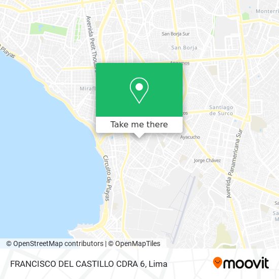 FRANCISCO DEL CASTILLO CDRA  6 map