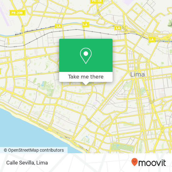 Mapa de Calle Sevilla
