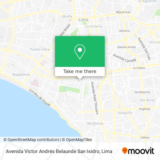 Avenida Victor Andrés Belaunde  San Isidro map