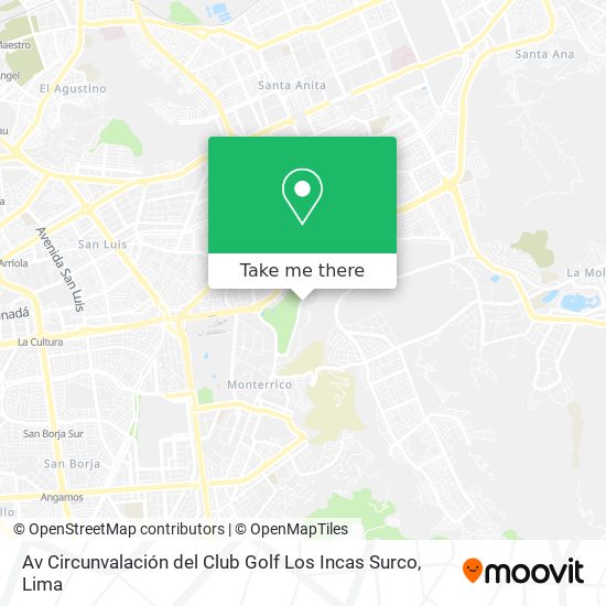 Mapa de Av  Circunvalación del Club Golf Los Incas   Surco