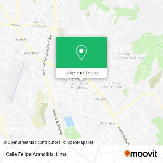 Calle Felipe Arancibia map