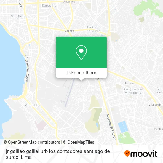 jr galileo galilei urb los contadores santiago de surco map