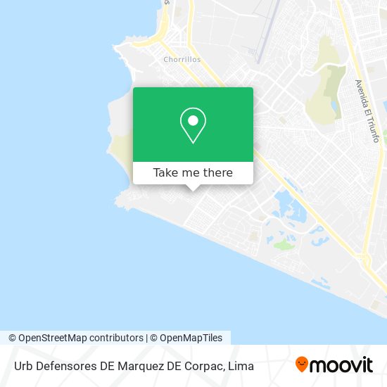 Urb  Defensores DE Marquez DE Corpac map