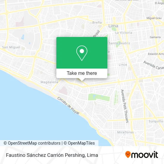 Mapa de Faustino Sánchez Carrión Pershing