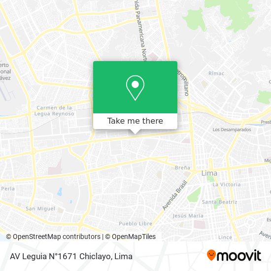 AV  Leguia N°1671   Chiclayo map