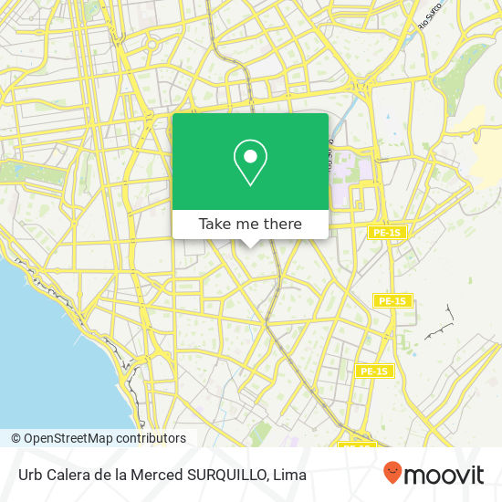 Urb  Calera de la Merced   SURQUILLO map