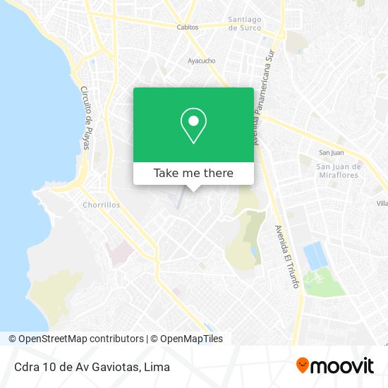 Cdra 10 de Av  Gaviotas map