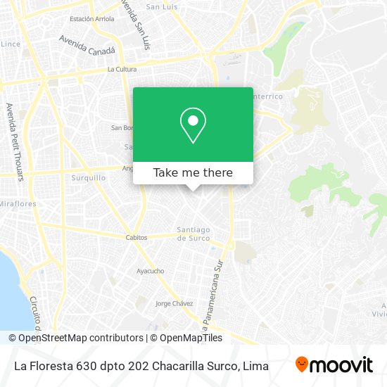 La Floresta 630 dpto 202 Chacarilla Surco map
