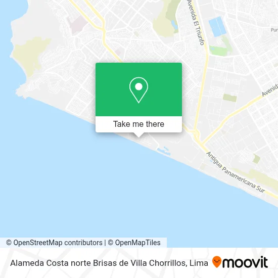 Alameda Costa norte  Brisas de Villa Chorrillos map