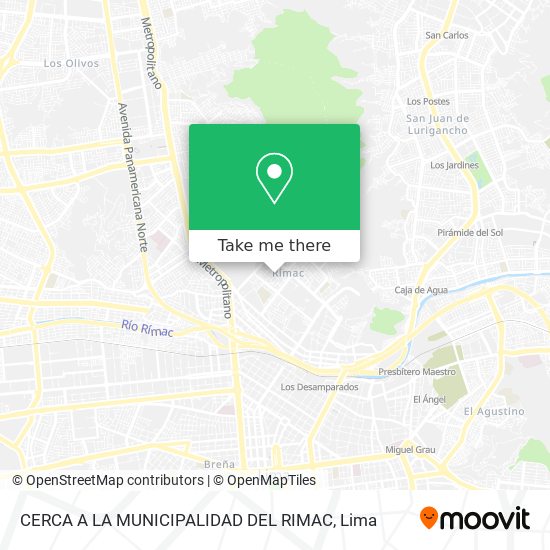 Mapa de CERCA A LA MUNICIPALIDAD DEL RIMAC