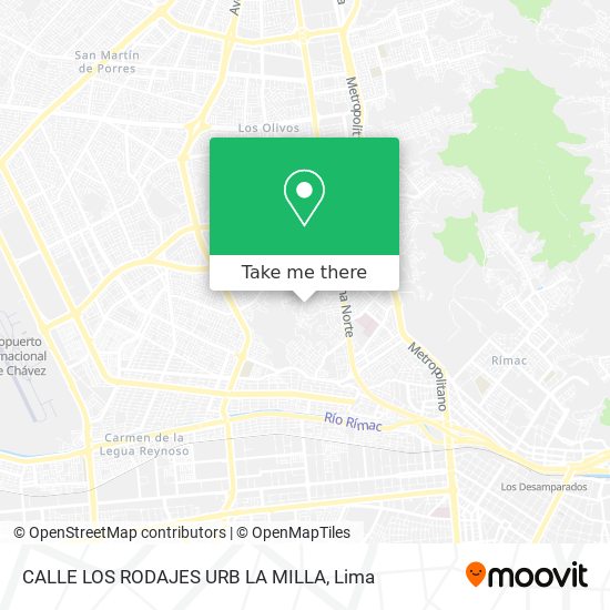 CALLE LOS RODAJES  URB  LA MILLA map