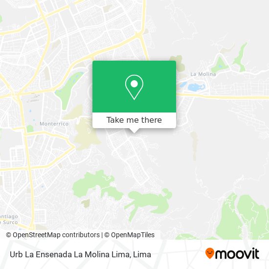 Urb  La Ensenada  La Molina  Lima map