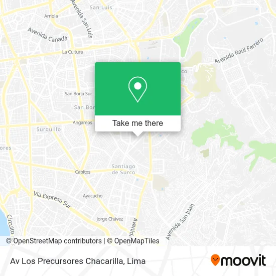 Av  Los Precursores   Chacarilla map
