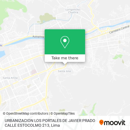 URBANIZACION LOS PORTALES DE JAVIER PRADO CALLE ESTOCOLMO 213 map