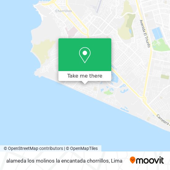alameda los molinos la encantada chorrillos map