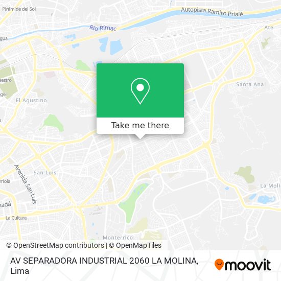 AV  SEPARADORA INDUSTRIAL 2060 LA MOLINA map