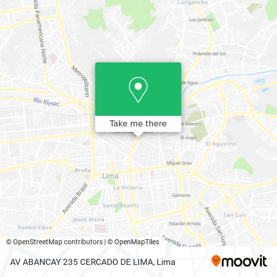 AV ABANCAY 235 CERCADO DE LIMA map