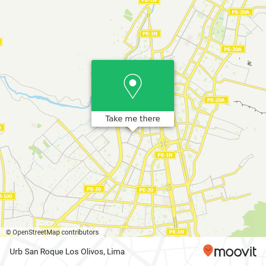 Urb  San Roque Los Olivos map